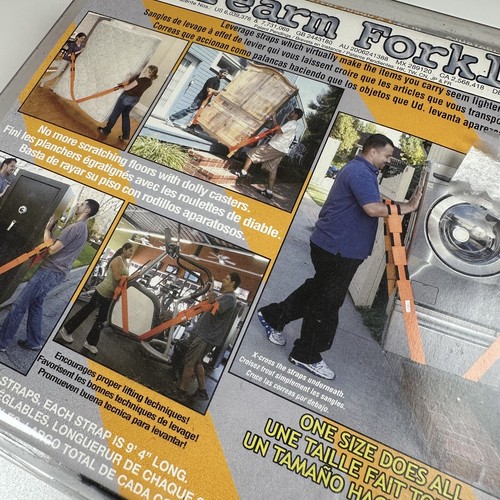 Forearm Forklift - Lifting and Moving Straps - Orange - As Seen On TV - Picture 2 of 3