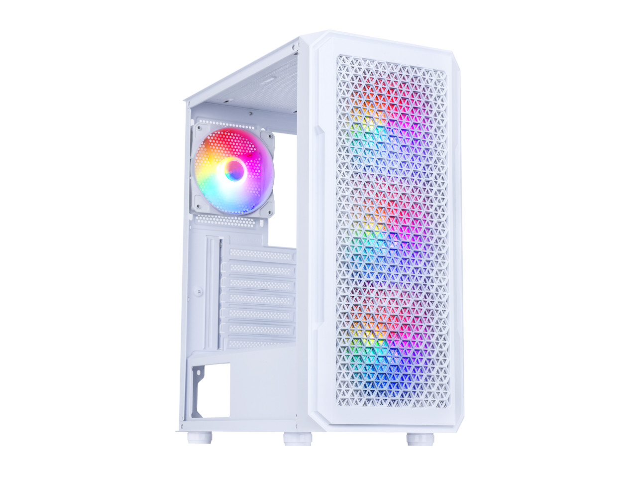 Игровой компьютер ATX Mid Tower DIYPC S3-TG-LED White USB30 из стали закаленного стекла