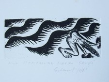 ENZO CUCCHI Incisione ACQUAFORTE Dedicata del 1981 cm.25x35 (dich.autenticità)