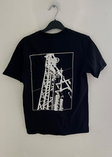 Gildan Ladies Size S Black T-shirt Top Oriental Print Front & Back