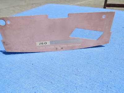 Rock-ola wallbox 1564 Front Cover Instruction Panel Assembly