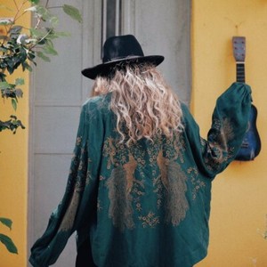 zara green kimono jacket