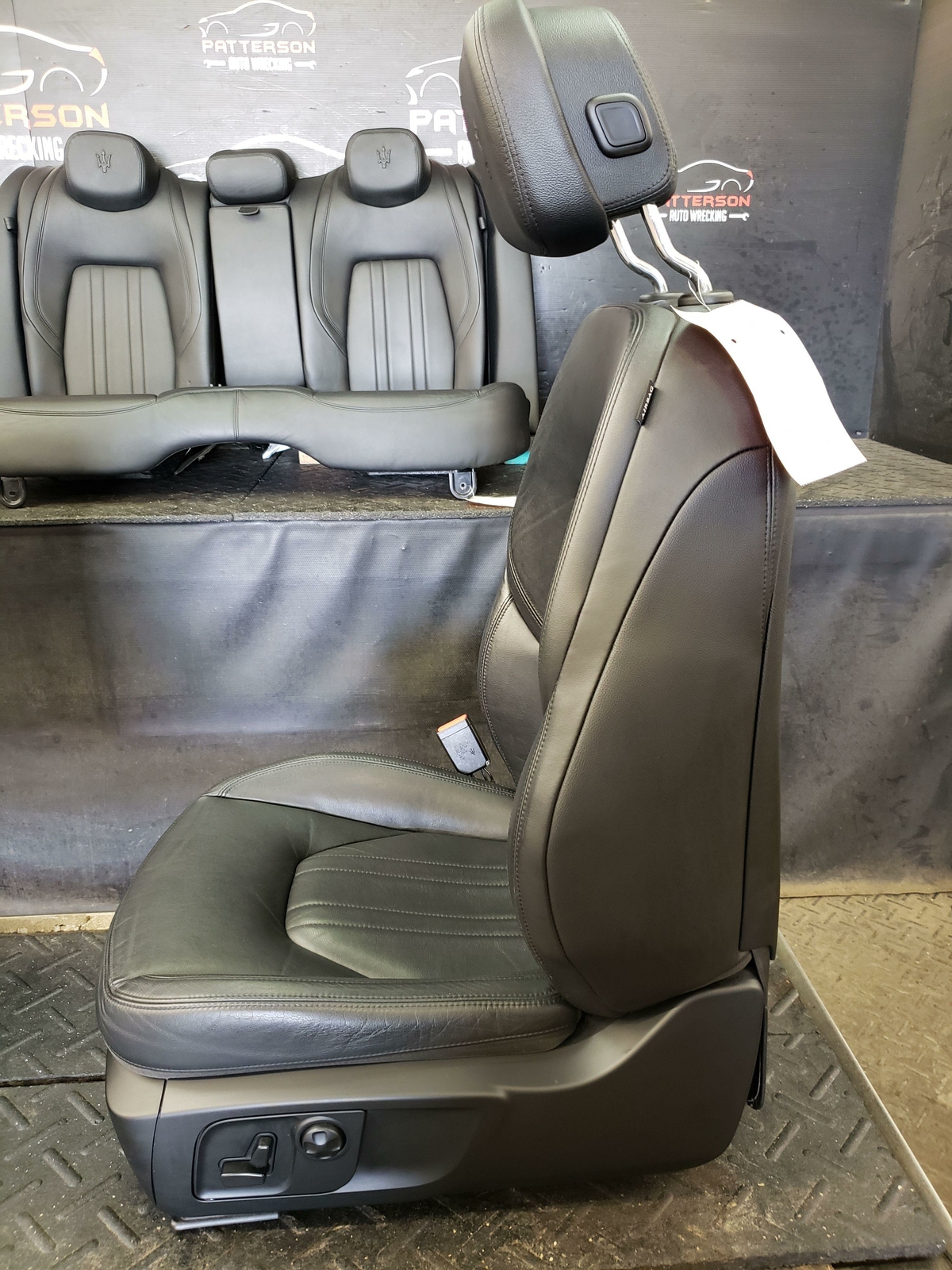 2014 MASERATI GHIBLI FRONT POWER & REAR LEATHER SEAT BLACK TRIM CODE INE