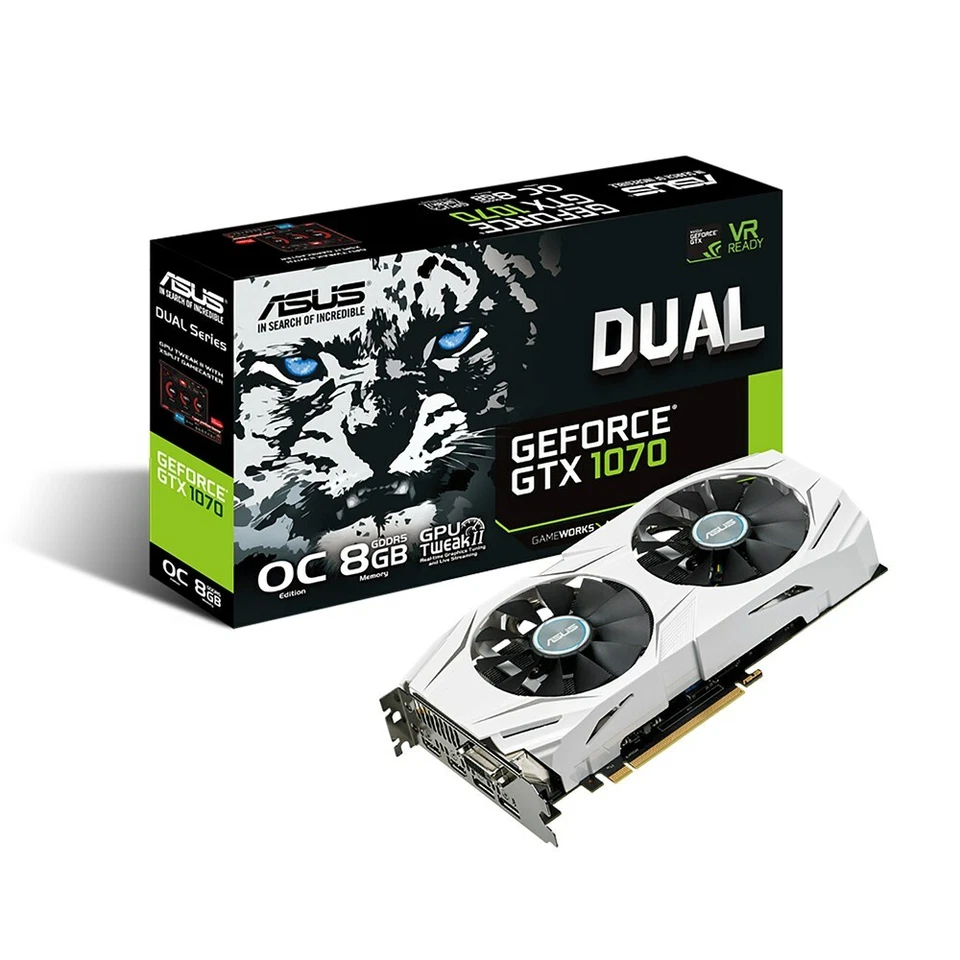 Asus GeForce GTX 1070, Dual OC, 8 Go GDDR 5, DVI-D, HDMI 2.0, DP (NEUF) - Photo 3/4