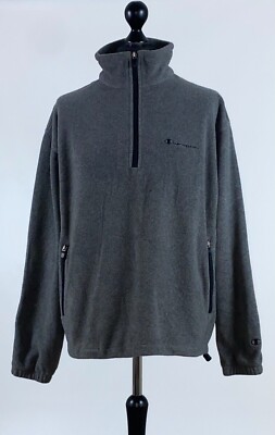Champion Vintage Men's Fleece Jacket Logo Size L