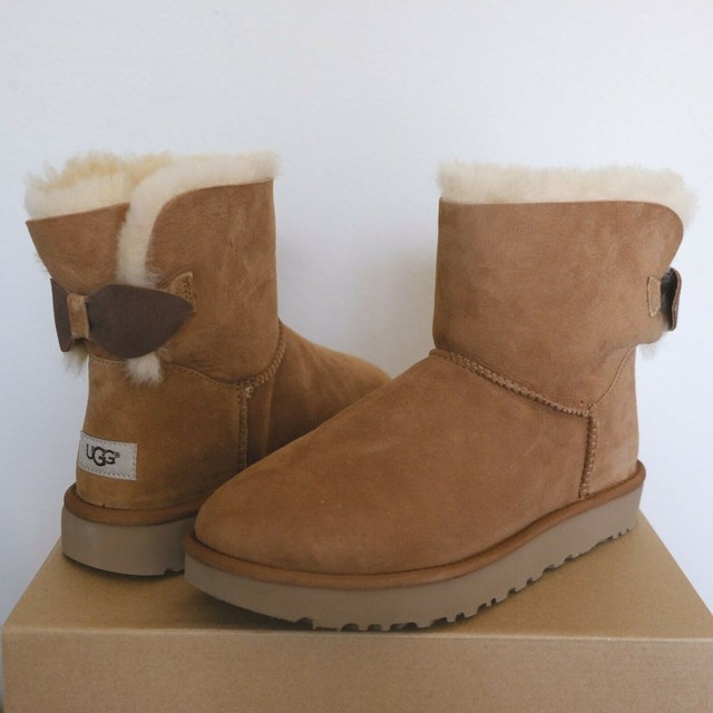 ugg suede bow mini
