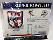 Super Bowl 3 Patch Willabee Ward from 1990's Sealed