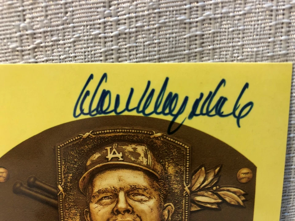 Don Drysdale Signed Autographed Gold Hall of Fame Plaque HOF Postcard Card JSA - Image 2 of 3