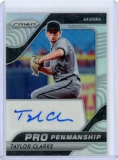 Taylor Clarke 2020 Panini Prizm Pro Penmanship Auto Prizm