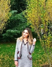 NEW ZARA Tweed Dress With Trims Size M Genuine Zara