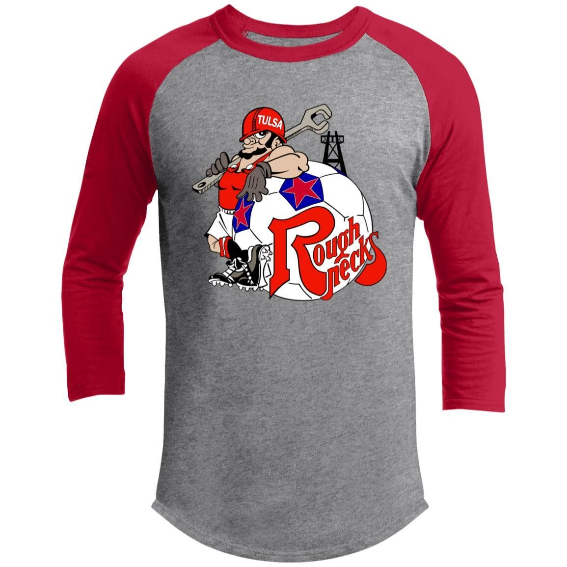 Tulsa Roughnecks Raglan Shirt Franchise NASL Soccer