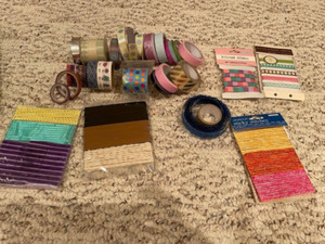 Big lot of self adhesive sticker ribbon tape