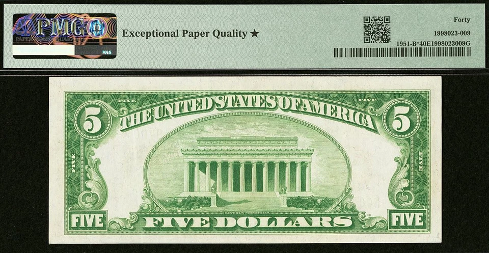 1928A $5 FRN New York PMG 40EPQ - Gold on Demand - Rare Star Note Fr 1951-B* - Image 3 of 3