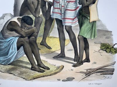 1840 Slavery, African Slaves, after Fuchs, hand coloured folio