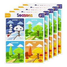 Seasons Educational Poster Learning Chart Classroom Home, 8.5 x 11, 5 per Pack