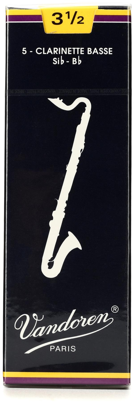 Vandoren Traditional Bass Clarinet Reeds - 35 5-pack 3-pack Bundle 12690₽
