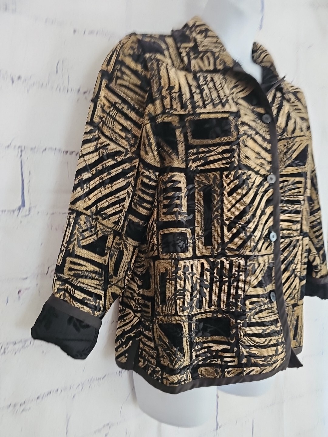 Reversible Jacquard Multicolor Jacket Blazer size… - image 9