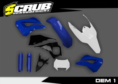 Husaberg TE 2010-2012 125 250 300 OEM Blue White Plastic Body Kit