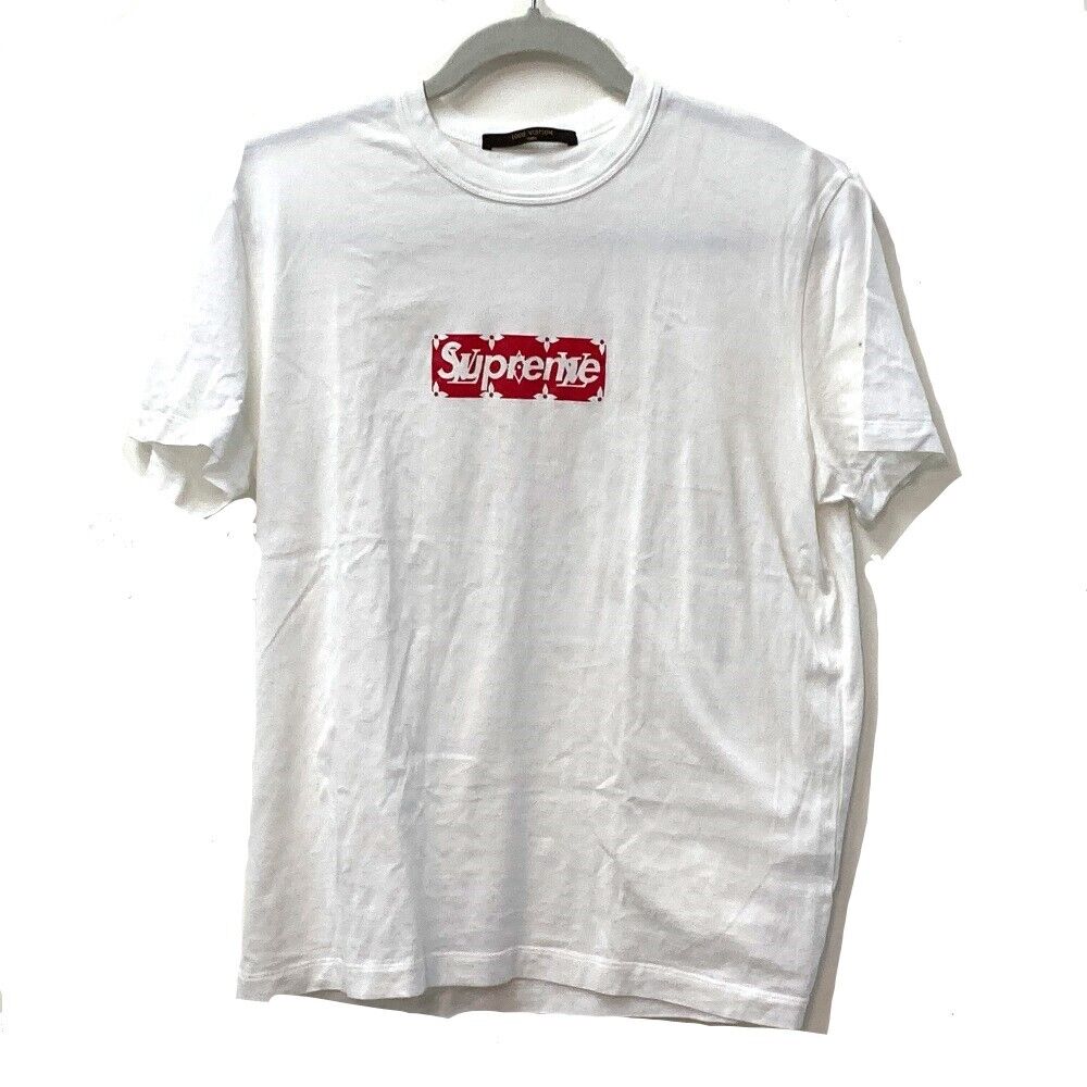 Louis Vuitton X Supreme White Box Logo Print Cotton T-Shirt S Louis Vuitton