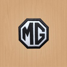embroidery patch Iron on sew on patch, MG Classic white patch , Cars patch 