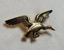 ANCIEN BIJOU BROCHE OR DE TOLEDE CANARD # K1