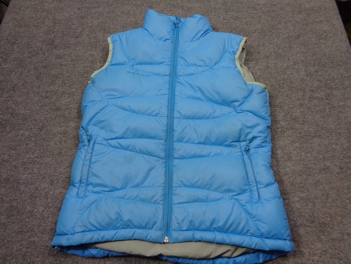 Mammut Down Vest Womens M Blue Puffer 650+ Fill Power Lightweight**