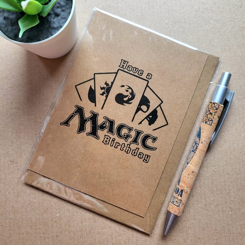 Funny Magic the gathering birthday card - TCG MTG gift - have a magic birthday