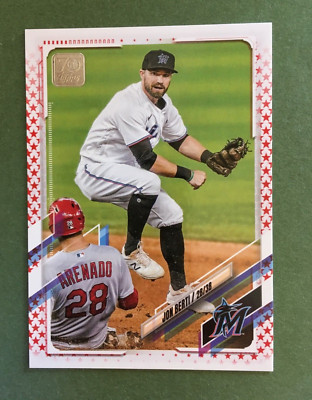 2021 Topps Update #US131 Jon Berti Independence Day 16/76 Marlins