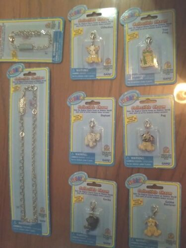 WEBKINZ SET OF 6 - CHARMs + 1-BRACELET+ 1-NECKLACE  - NEW W/ SEALED CODES - Picture 1 of 10