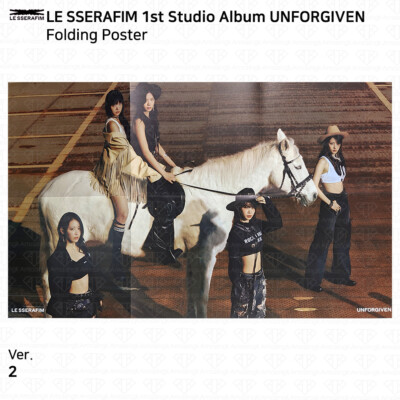 Le Sserafim 1st Studio Album Unforgiven Official Folding Poster