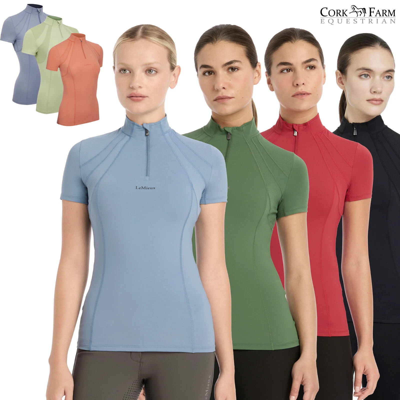 LeMieux Mia Mesh Short Sleeve Base Layer Technical Wicking Stretch Shirt XC Top
Opens in a new windo