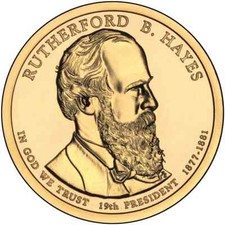 2011 D Rutherford B Hayes Presidential Dollar 