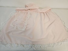 Vintage Woman's Pink With Lace  Half Apron