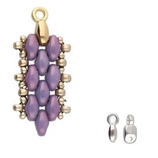 Cymbal Bead End 10pcs Vourkoti for SuperDuo Beads Ant Silver Plated