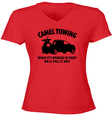 Camel Towing Juniors Women Tee T-Shirt Pull Wedgie Shirt Joke Humorous Funny