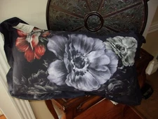 NIP Southern Living Ashley Black Floral Decorative Bed Pillow