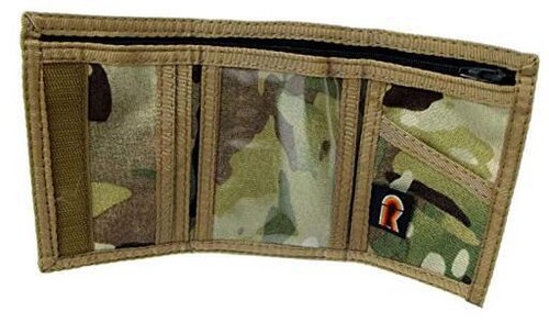 Rainbow Tactical RFID Trifold Wallet - 600D Cordura, Water-Resistant, 15+ Card Slots, Made In USA, Dark Blue