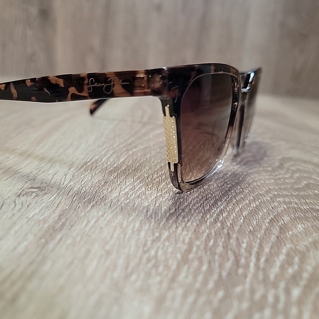 Sean John Sunglasses Brown Gold Tiger Tortoise Print Cat Eye  display picture 3