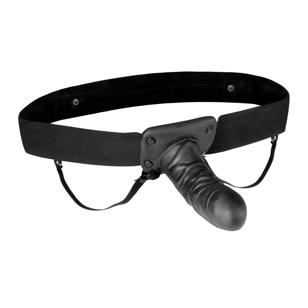 Lux Fetish Unisex Vibrating Hollow Strap-On Dildo w/ Harness - Black | eBay Lux Fetish Unisex Vibrating Hollow Strap-On Dildo w/ Harness - Black | eBay