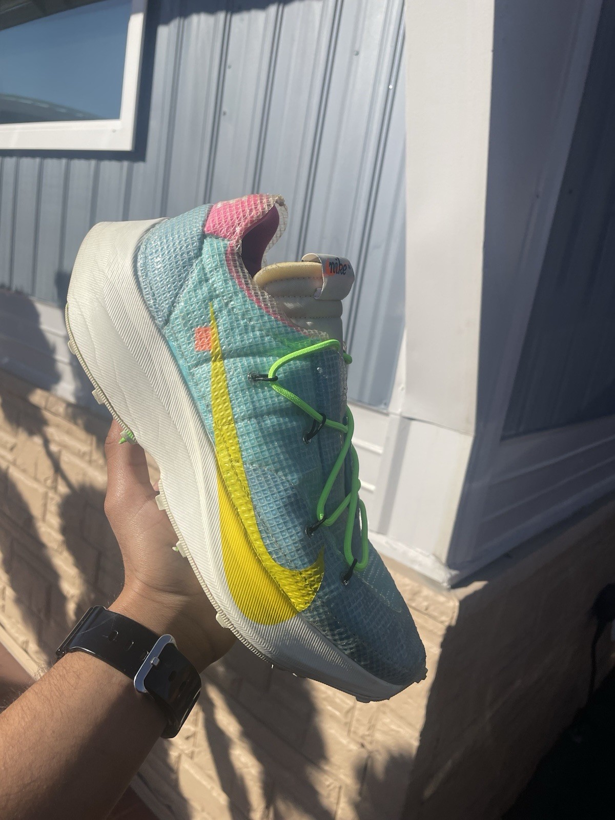 OFF WHITE X NIKE Taglia 12 5 Nike Off White x Vapor Street blu polarizzato con