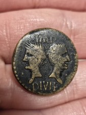 Augustus And Agrippa Copper As, Gaul, Nemosos Mint, COL NEM Crocodile, RIC 158