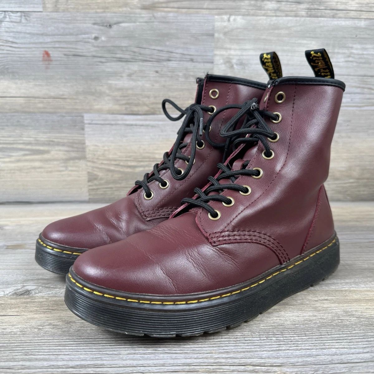 【新品未使用】Dr. Martens バーガンディ UK5 Dr. Martens Low (1-1.9 in) Heel Height Red Boots for Women for