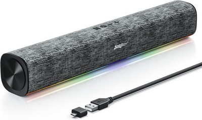 SOULION R100 PC Lautsprecher, USB Bluetooth Computer Lautsprecher, Bunte Lichter