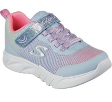 Skechers S Lights Flicker Flash Girls' Light-Up Shoes blue/multi Sz 2 Sneakers
