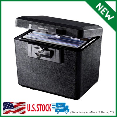 Fire Safe Security File Document Storage Box Fireproof Durable Privacy Key Lock