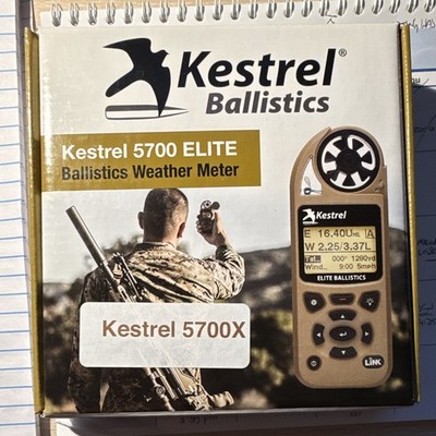 Kestrel 5700 Elite Ballistics Weather Meter 5700X Tan Handheld LCD Temp/Wind