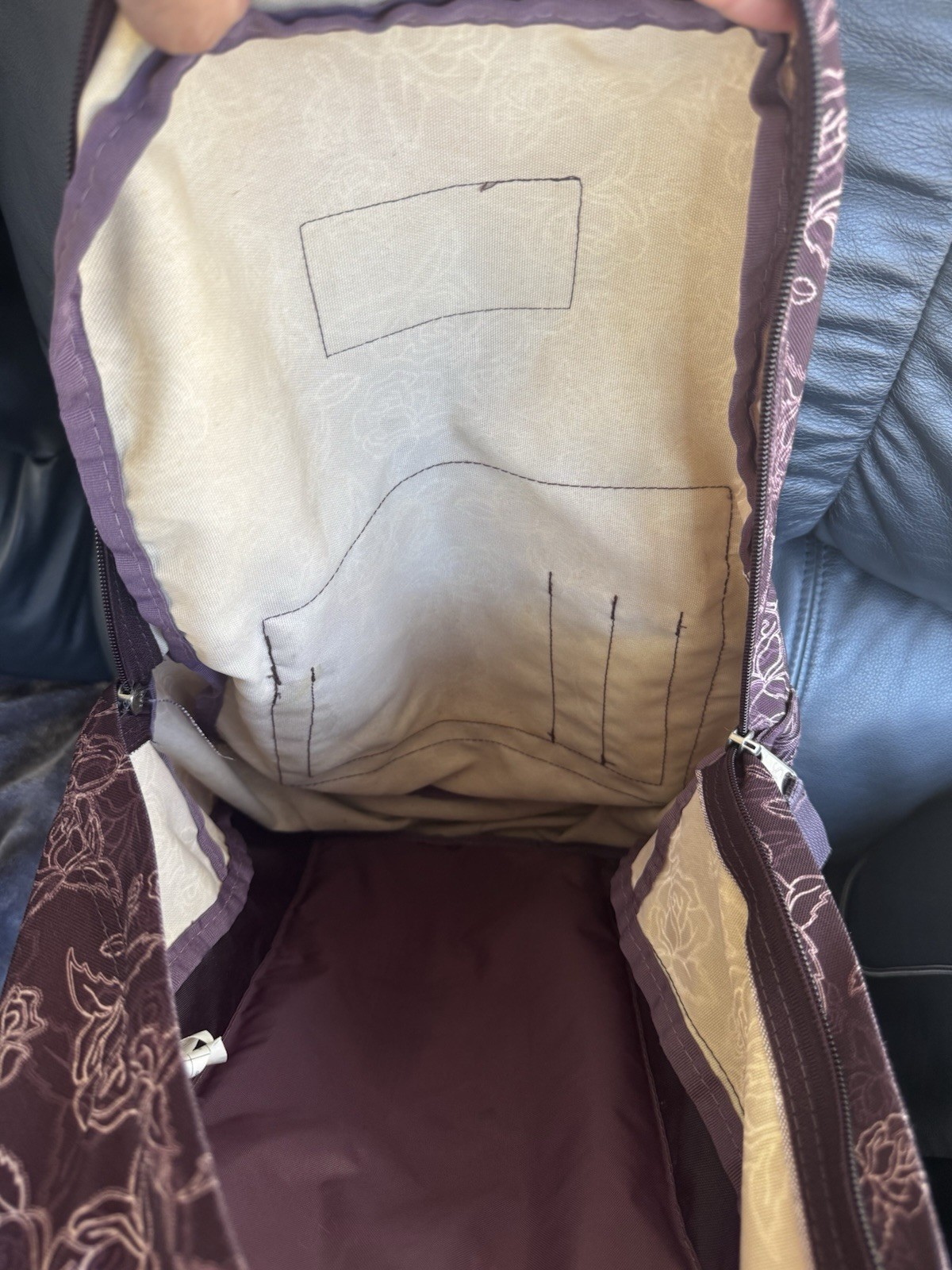 Rare Rose Pattern Jansport Backpack Preowned Grea… - image 6