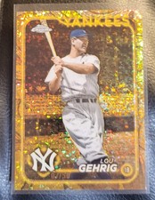 2024 Topps Gilded Collection Lou Gehrig Mini-Diamond Refractor #/50 Yankees