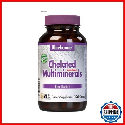 Bluebonnet Nutrition Chelated Multiminerals Iron-Free 120 Caplets 40 Servings