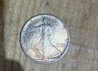 1990 WALKING LIBERTY AMERICAN EAGLE .999 FINE SILVER DOLLAR COIN 1oz, Good Tone!
